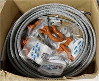 Box of CM M248, 20mm trailer shackles and more