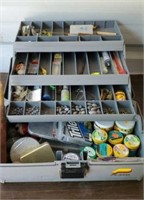 Large Tackle Box Full with Bait, Sinkers, and more