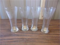 NOS Camel Joe Lounge Etched Pilsner Glasses