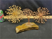 Metal sculptures/ tree is Moss ridge designs