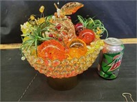 Lighted decorative basket