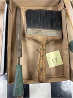 LARGE PAINT BRUSH AND FILE
