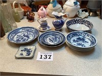 Assorted Blue and White Japan Dishes