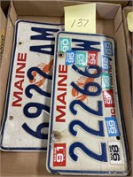 MAINE LICENSE PLATE LOT