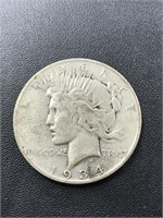 1934-S Peace Silver Dollar Coin