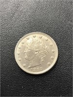 1883 No Cents Liberty "V" Nickel coin