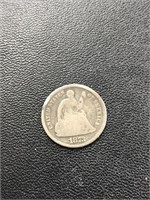 1873 Seated Liberty Silver Half Dime coin