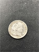 1912 Barber Silver Dime Coin