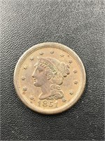 1851 Liberty Head Large Cent coin