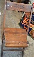 vintage wooden folding chair