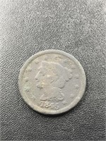 1845 Liberty Head Large Cent Coin