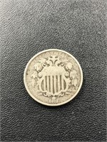 1868 Shield Nickel Coin