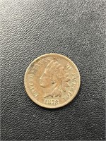 1878 Indian Head Penny Coin
