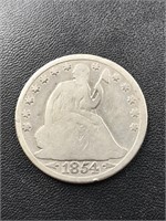 1854-O Seated Liberty Silver Half Dollar Coin