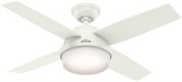 Indoor Dempsey Ceiling Fan with Light, White