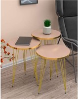 SET OF 3 HIGH GLOSS Nesting End Tables