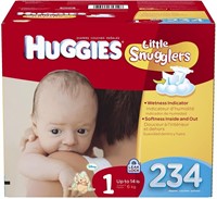 Huggies Diapers, Size 1, 234 Count