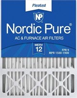Nordic Pure 20x25x5 MERV 12 Pleated 2 Pack