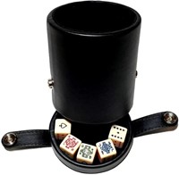 Black Leatherette Deluxe Dice Cup