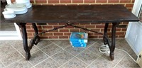 Refectory Spanish Table w/Lyre Legs & Iron Stretch
