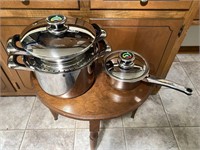 Vintage Thermo Control Stainless Pots w/ Lids