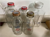 Vintage Collection of Milk Bottles