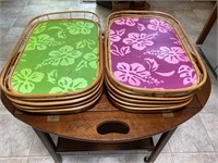 Collection of Bamboo & Rattan Picnic Trays