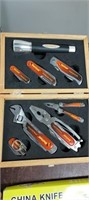 8 PC. SHEFFIELD KNIFE AND TOOL STAINLESS STEEL SET