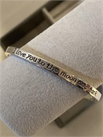 Silver bangle - I love you to the moon and back