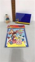 Donald Duck Lot- 1 figure of Donald, 1 DD plastic