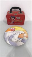 Coca Cola / Betty Boop tin lunch box and  8.25”