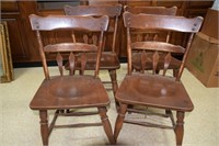 4 Vintage Maple Chairs