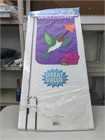 New Hummingbird Yard Flag  3' Tall Yard Stake