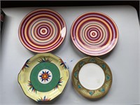 4 Misc. painted plates