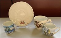 Cup and saucer with 2 mini cups