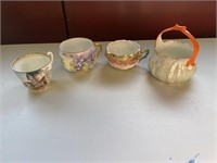 Mini tea cups and mini basket