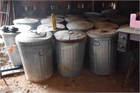 20 Gavanized Storage Cans with Lids