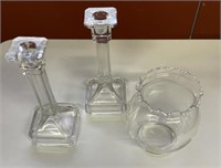 Misc Glass candel holders and jar