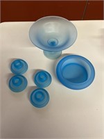 Blue glassware set