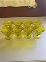 Yellow stemmed glassware