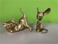 Brass Cat & Mouse