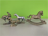 4 brass figurines