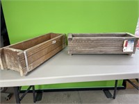 2 planter boxes - both approx 23x7in