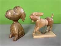 Wooden animal figurines