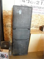 BLACK PLASTIC TRUCK TOOL BOX, 61" X 20"
