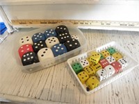 SEVERAL WOOD DICE, 2 DIFFRENT SIZES