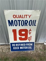 HICH OCTANE PURPLE MARTIN/MOTOR OIL 19 CENT SIGN