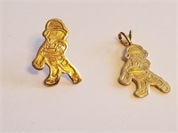 211- 14K Yellow Gold Irish Pendant & Pin