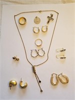 211- Bag Of Mixed Gold Tone Jewelry
