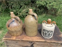 LOT OF 3 STONEWARE JUGS